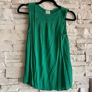 Ella Moss emerald green rayon shirt
